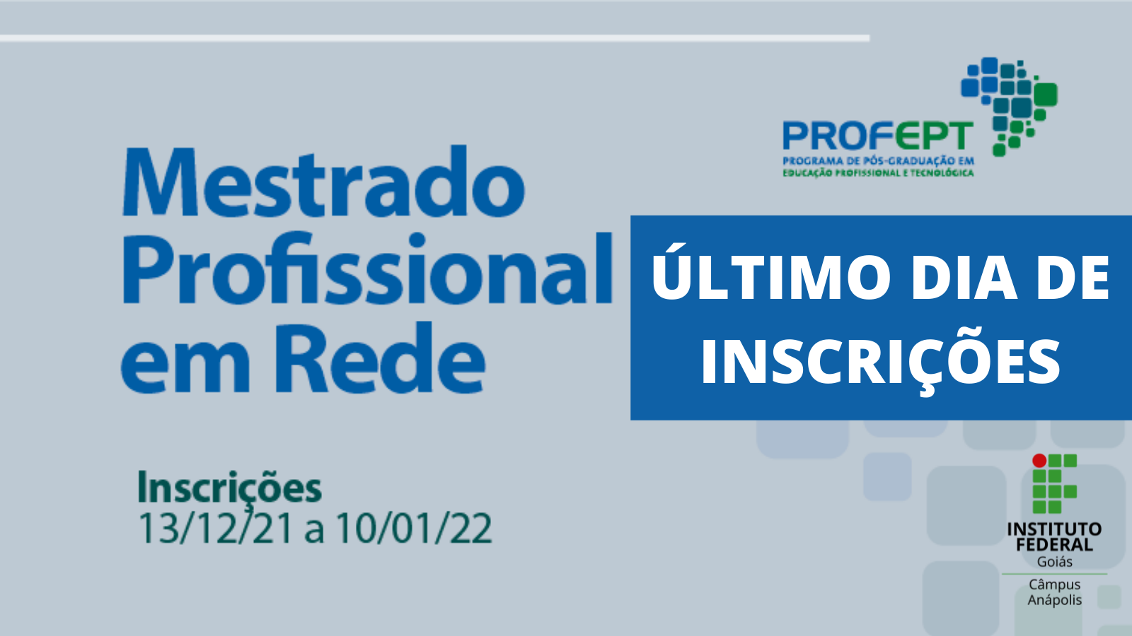 Inscrições terminam nesta segunda, dia 10 Inscrições terminam nesta segunda, dia 10